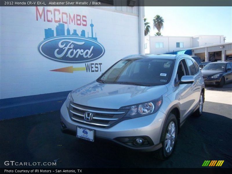 Alabaster Silver Metallic / Black 2012 Honda CR-V EX-L