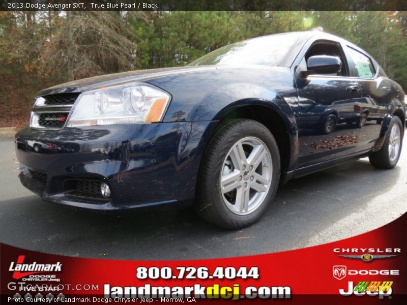 True Blue Pearl / Black 2013 Dodge Avenger SXT