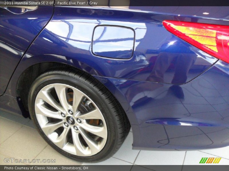 Pacific Blue Pearl / Gray 2011 Hyundai Sonata SE 2.0T