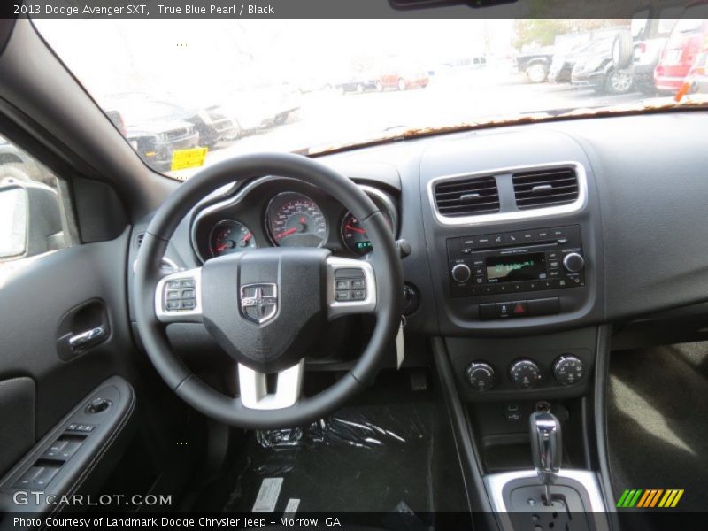 True Blue Pearl / Black 2013 Dodge Avenger SXT