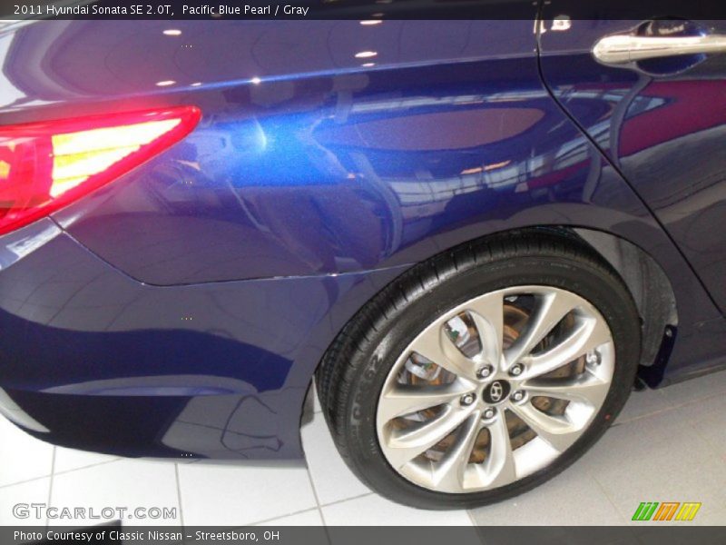 Pacific Blue Pearl / Gray 2011 Hyundai Sonata SE 2.0T
