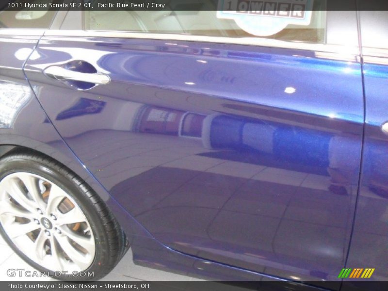 Pacific Blue Pearl / Gray 2011 Hyundai Sonata SE 2.0T