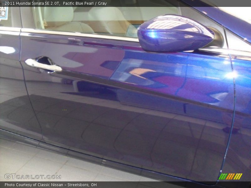 Pacific Blue Pearl / Gray 2011 Hyundai Sonata SE 2.0T