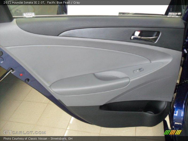 Pacific Blue Pearl / Gray 2011 Hyundai Sonata SE 2.0T