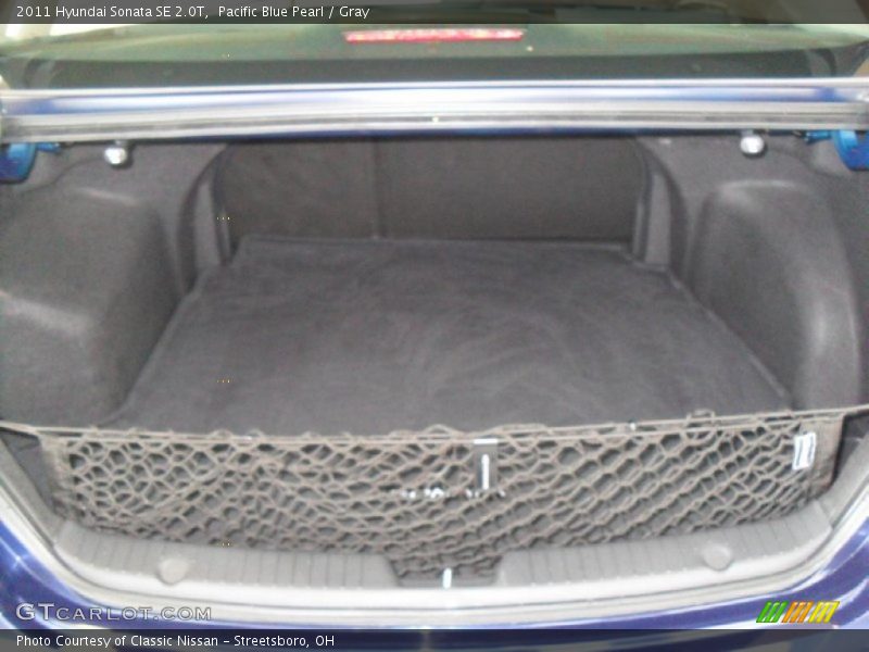 Pacific Blue Pearl / Gray 2011 Hyundai Sonata SE 2.0T
