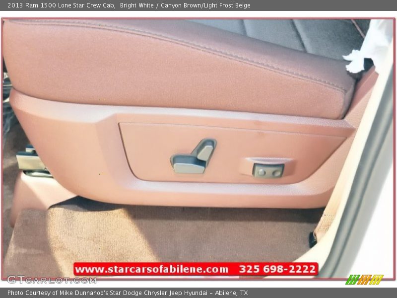 Bright White / Canyon Brown/Light Frost Beige 2013 Ram 1500 Lone Star Crew Cab