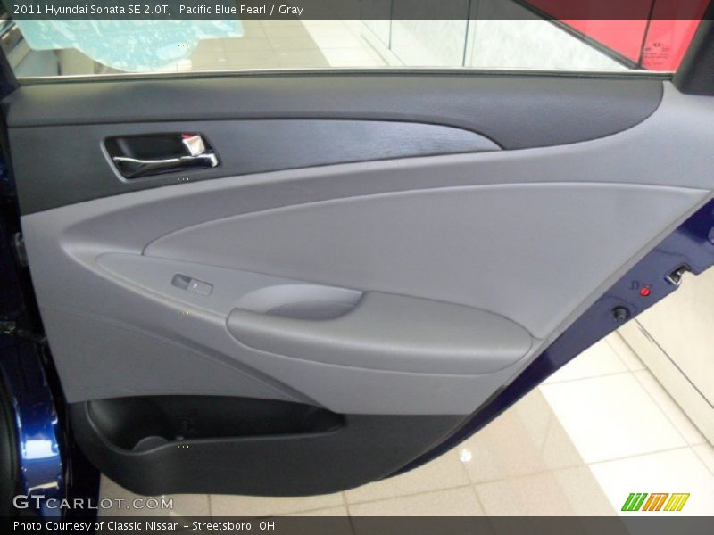 Pacific Blue Pearl / Gray 2011 Hyundai Sonata SE 2.0T