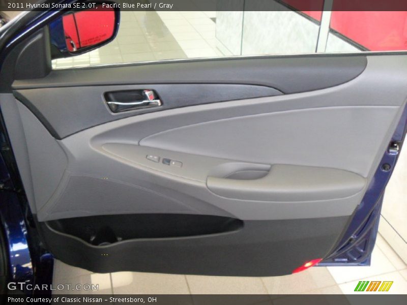 Pacific Blue Pearl / Gray 2011 Hyundai Sonata SE 2.0T