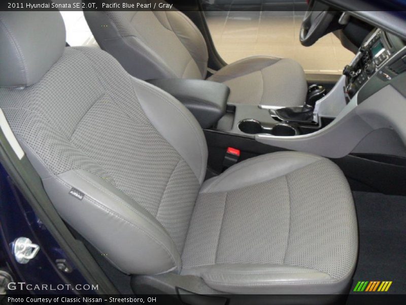 Pacific Blue Pearl / Gray 2011 Hyundai Sonata SE 2.0T