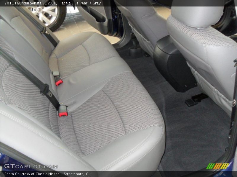 Pacific Blue Pearl / Gray 2011 Hyundai Sonata SE 2.0T