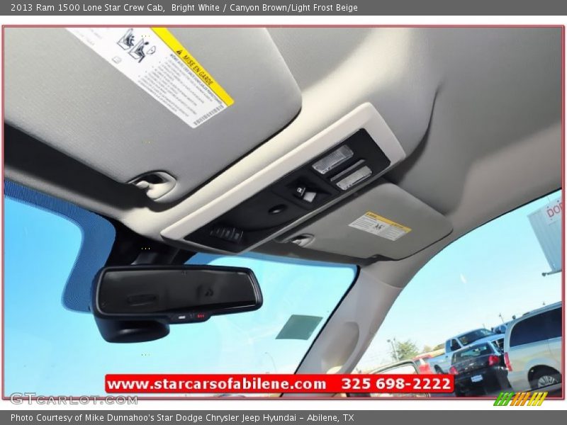 Bright White / Canyon Brown/Light Frost Beige 2013 Ram 1500 Lone Star Crew Cab