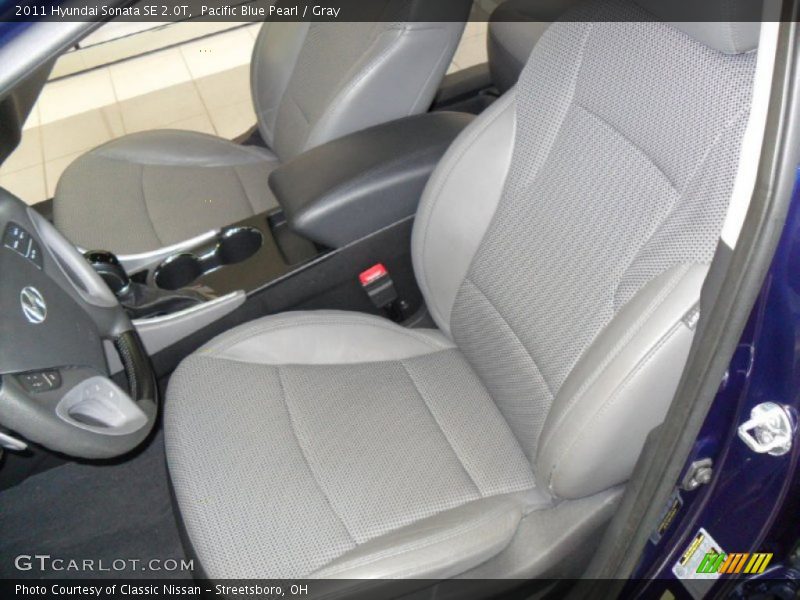 Pacific Blue Pearl / Gray 2011 Hyundai Sonata SE 2.0T