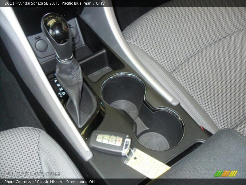 Pacific Blue Pearl / Gray 2011 Hyundai Sonata SE 2.0T