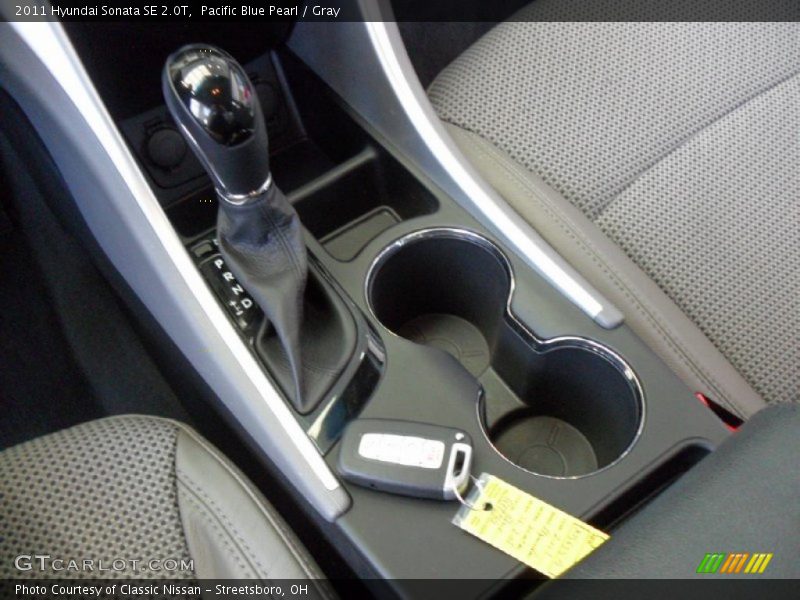 Pacific Blue Pearl / Gray 2011 Hyundai Sonata SE 2.0T