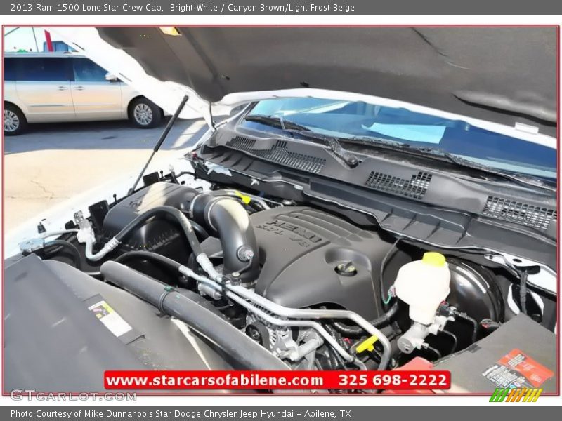 Bright White / Canyon Brown/Light Frost Beige 2013 Ram 1500 Lone Star Crew Cab