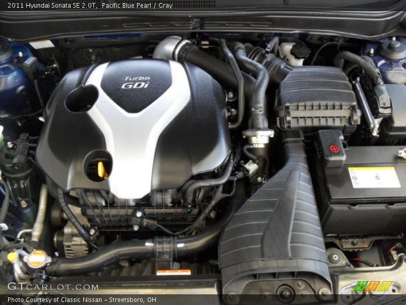 Pacific Blue Pearl / Gray 2011 Hyundai Sonata SE 2.0T