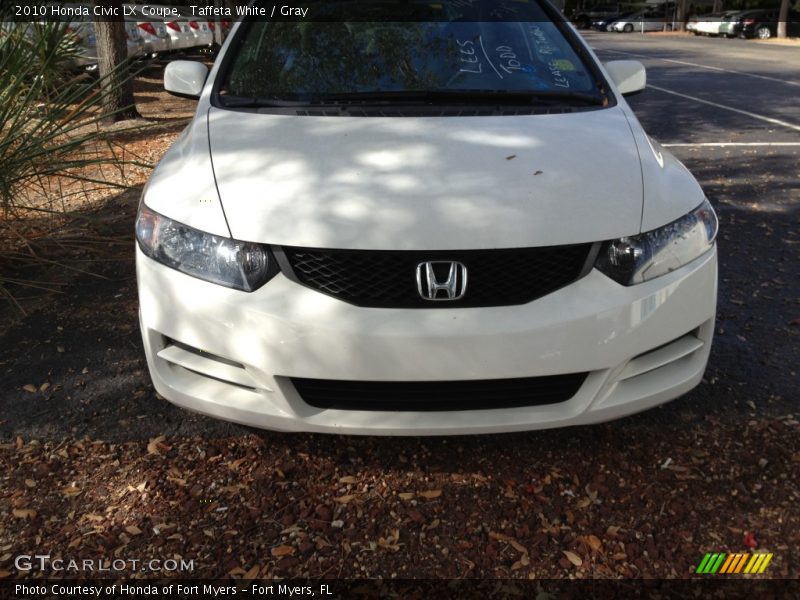 Taffeta White / Gray 2010 Honda Civic LX Coupe