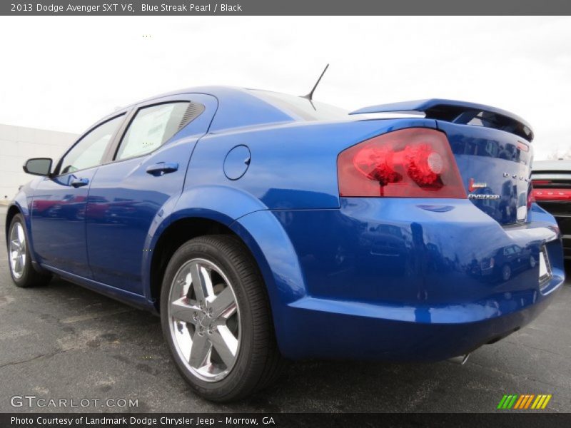 Blue Streak Pearl / Black 2013 Dodge Avenger SXT V6