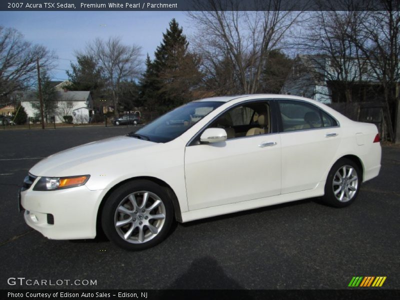 Premium White Pearl / Parchment 2007 Acura TSX Sedan