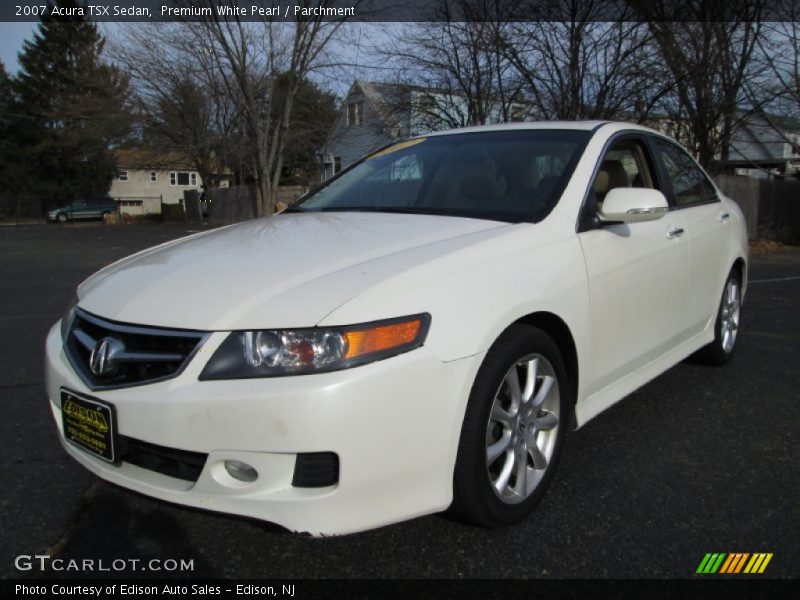 Premium White Pearl / Parchment 2007 Acura TSX Sedan