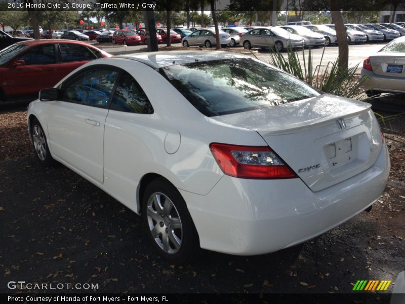 Taffeta White / Gray 2010 Honda Civic LX Coupe
