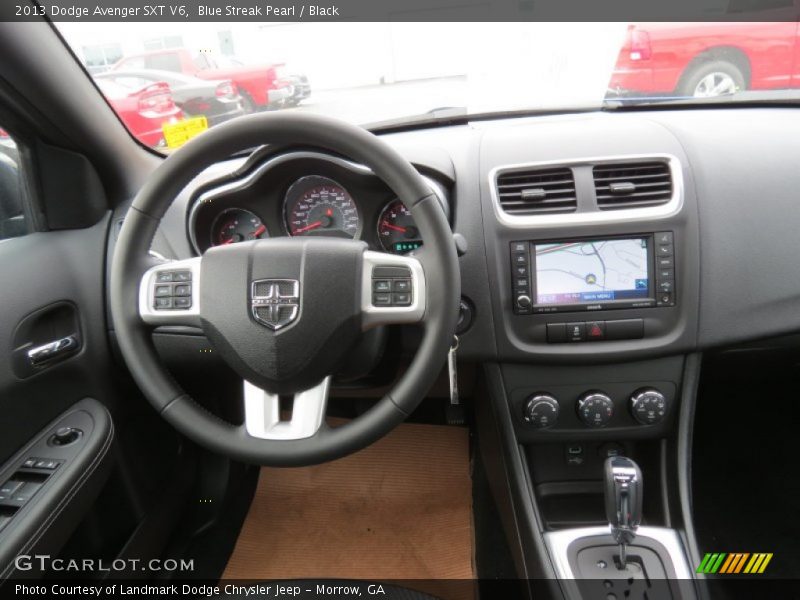 Blue Streak Pearl / Black 2013 Dodge Avenger SXT V6