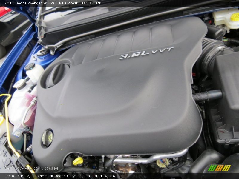Blue Streak Pearl / Black 2013 Dodge Avenger SXT V6