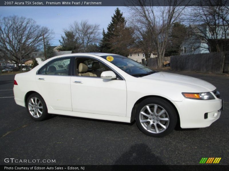 Premium White Pearl / Parchment 2007 Acura TSX Sedan
