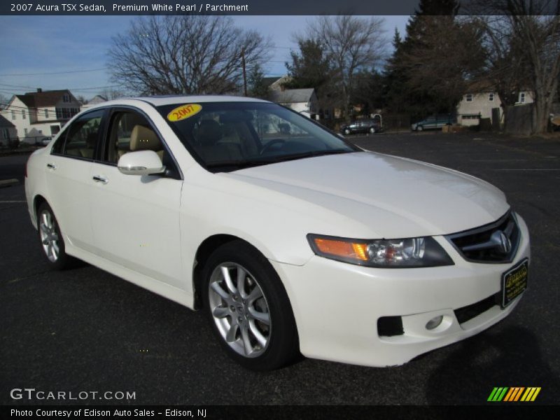 Premium White Pearl / Parchment 2007 Acura TSX Sedan