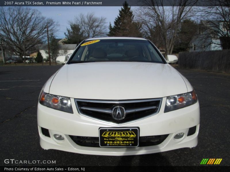 Premium White Pearl / Parchment 2007 Acura TSX Sedan
