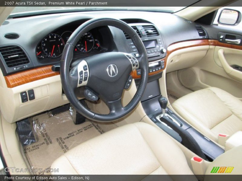 Premium White Pearl / Parchment 2007 Acura TSX Sedan