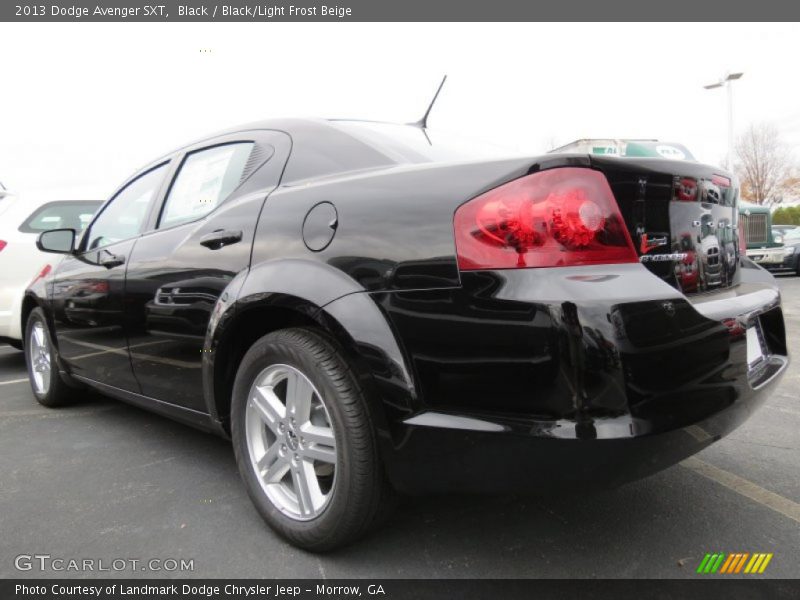 Black / Black/Light Frost Beige 2013 Dodge Avenger SXT