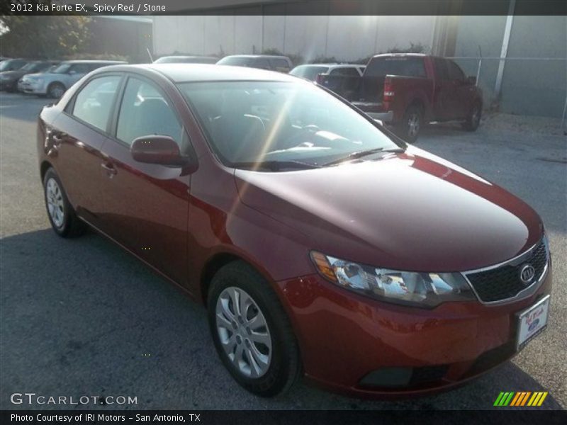 Spicy Red / Stone 2012 Kia Forte EX