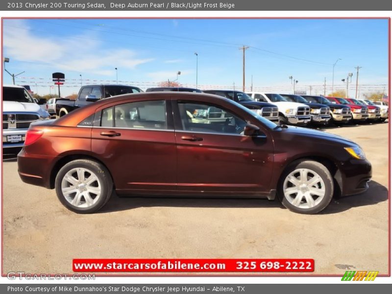Deep Auburn Pearl / Black/Light Frost Beige 2013 Chrysler 200 Touring Sedan