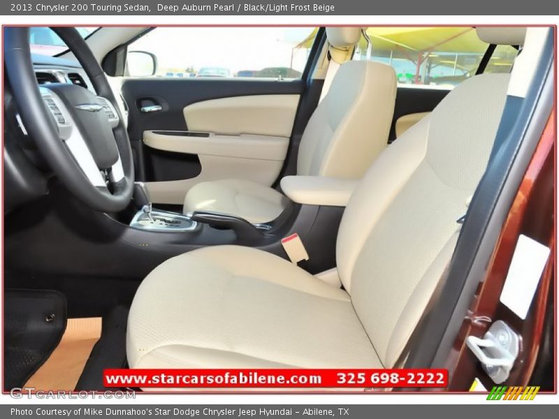 Deep Auburn Pearl / Black/Light Frost Beige 2013 Chrysler 200 Touring Sedan