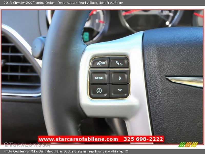 Deep Auburn Pearl / Black/Light Frost Beige 2013 Chrysler 200 Touring Sedan