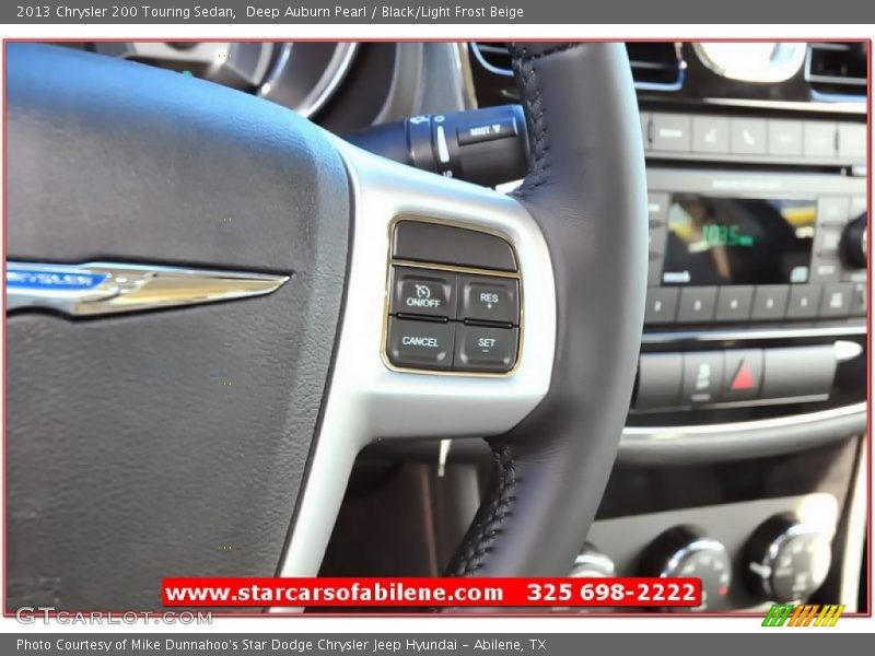 Deep Auburn Pearl / Black/Light Frost Beige 2013 Chrysler 200 Touring Sedan