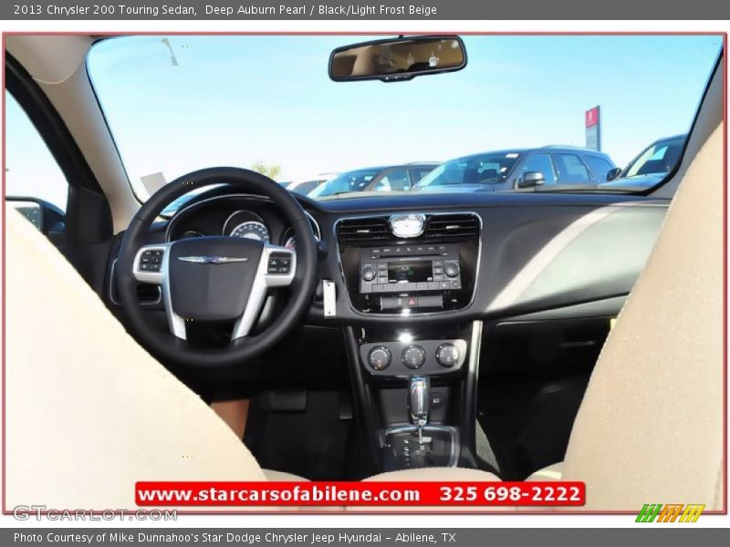 Deep Auburn Pearl / Black/Light Frost Beige 2013 Chrysler 200 Touring Sedan