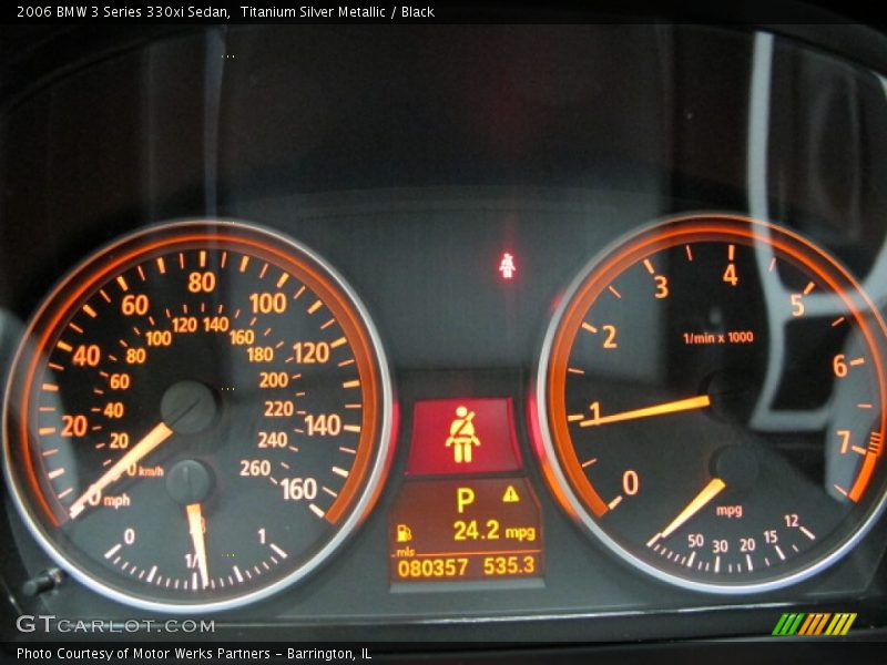 Titanium Silver Metallic / Black 2006 BMW 3 Series 330xi Sedan