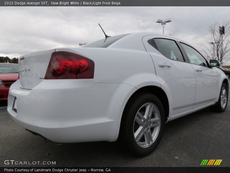 New Bright White / Black/Light Frost Beige 2013 Dodge Avenger SXT