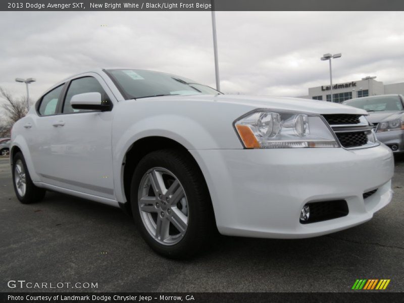 New Bright White / Black/Light Frost Beige 2013 Dodge Avenger SXT