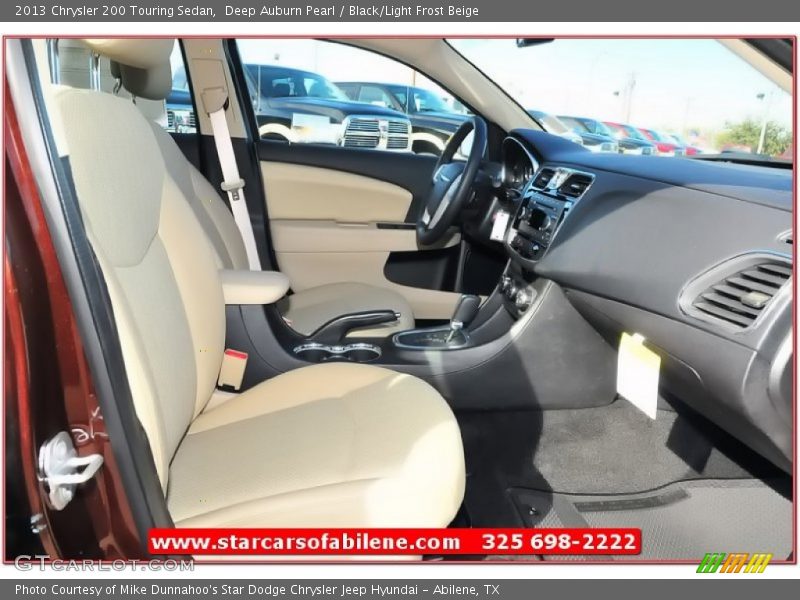 Deep Auburn Pearl / Black/Light Frost Beige 2013 Chrysler 200 Touring Sedan