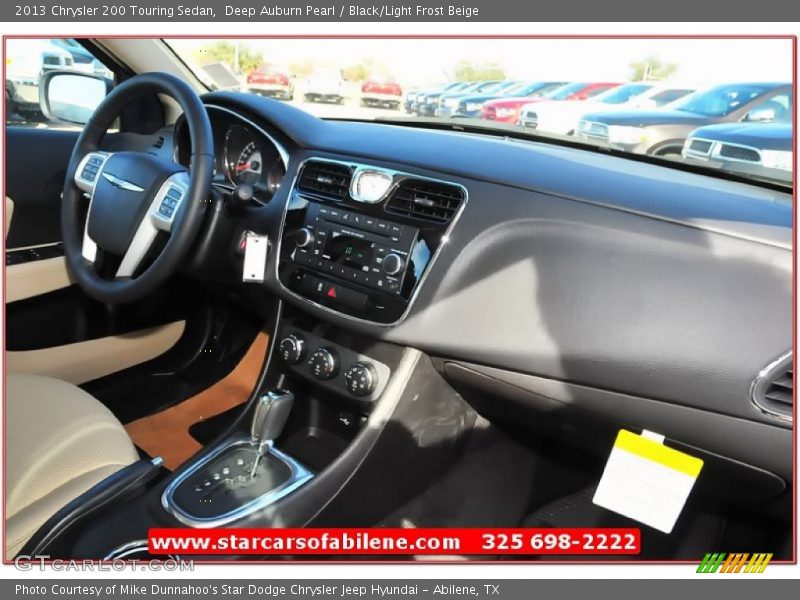Deep Auburn Pearl / Black/Light Frost Beige 2013 Chrysler 200 Touring Sedan