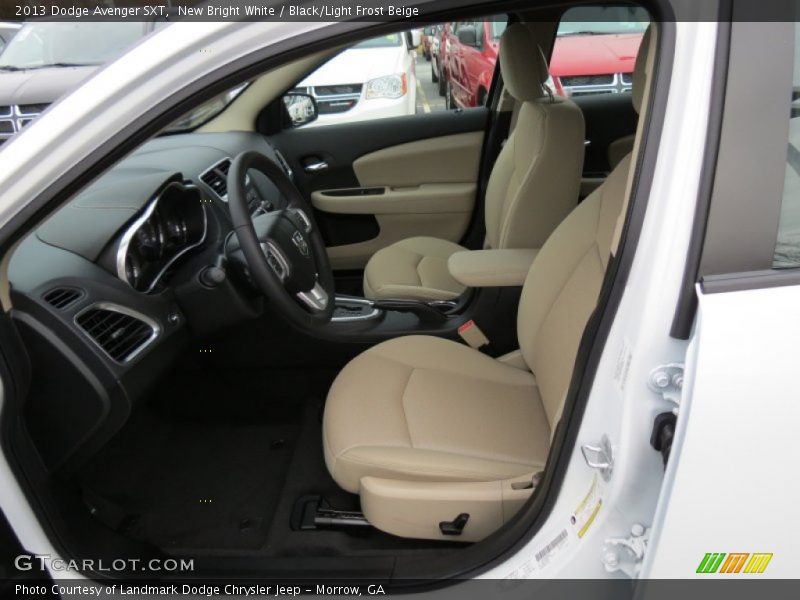 New Bright White / Black/Light Frost Beige 2013 Dodge Avenger SXT