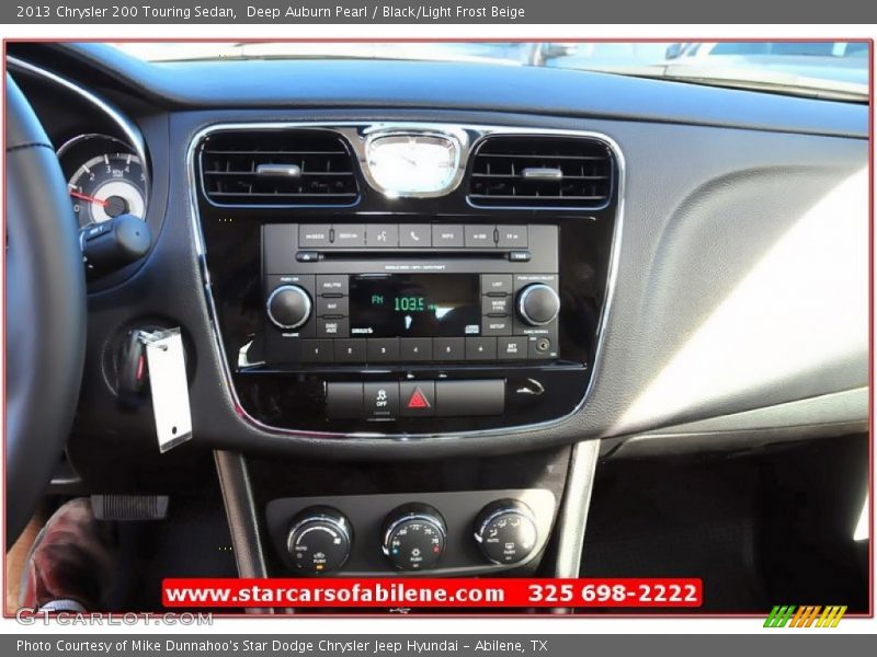 Deep Auburn Pearl / Black/Light Frost Beige 2013 Chrysler 200 Touring Sedan