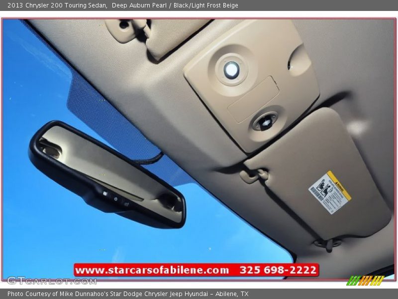 Deep Auburn Pearl / Black/Light Frost Beige 2013 Chrysler 200 Touring Sedan