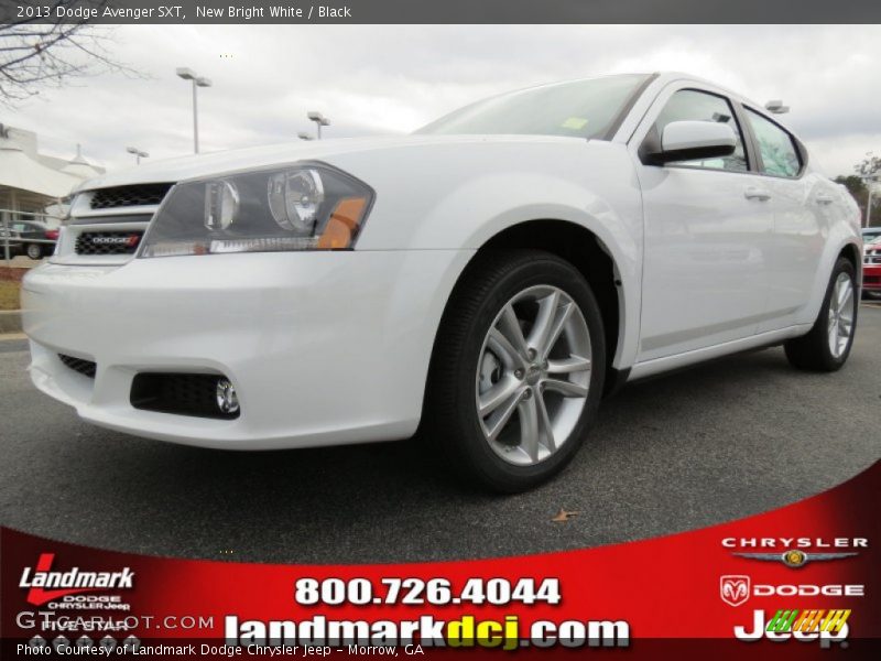 New Bright White / Black 2013 Dodge Avenger SXT