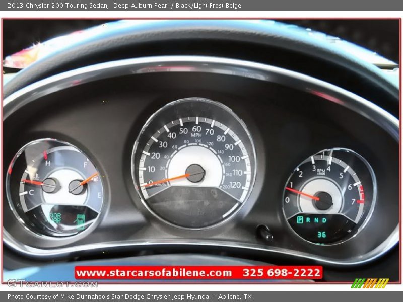 Deep Auburn Pearl / Black/Light Frost Beige 2013 Chrysler 200 Touring Sedan