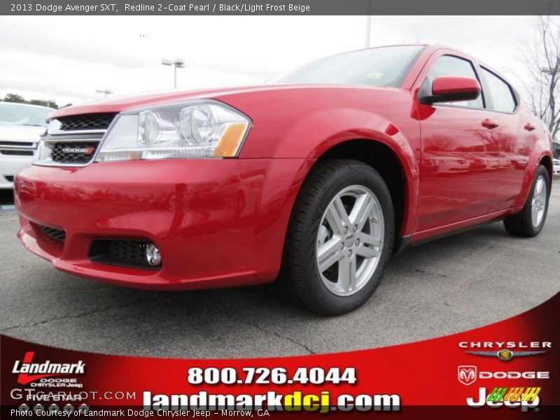 Redline 2-Coat Pearl / Black/Light Frost Beige 2013 Dodge Avenger SXT
