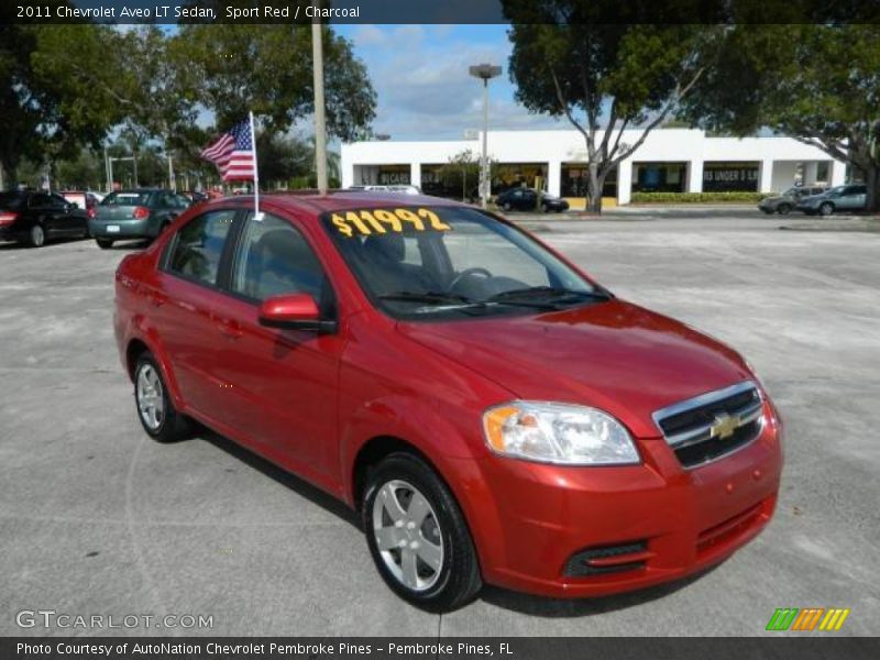 Sport Red / Charcoal 2011 Chevrolet Aveo LT Sedan